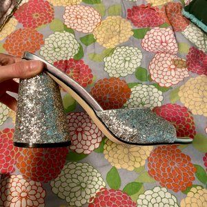 Nine West Excit Heeled Slide Sandals NEW IN BOX